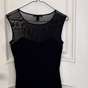 Contour dress with bustier mesh detail